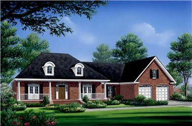3-Bedroom, 2004 Sq Ft Country Home Plan - 141-1222 - Main Exterior