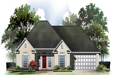 2-Bedroom, 1250 Sq Ft Country Home Plan - 141-1224 - Main Exterior
