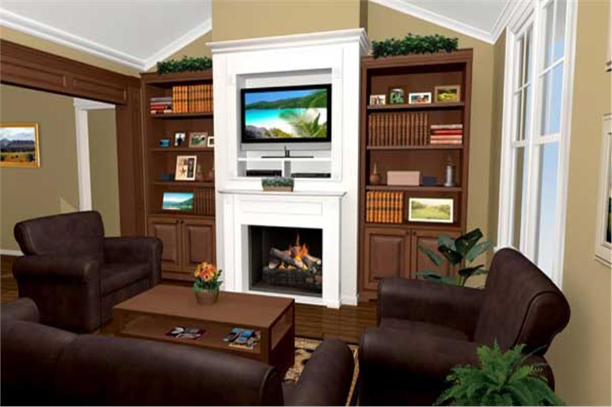 141-1238: Home Plan 3D Image-Great Room