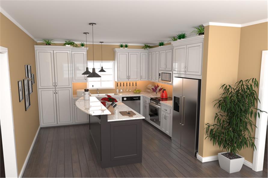 Kitchen of this 3-Bedroom, 1637 Sq Ft Plan - 141-1242