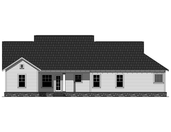 Home Plan Rear Elevation of this 3-Bedroom,1876 Sq Ft Plan -141-1246