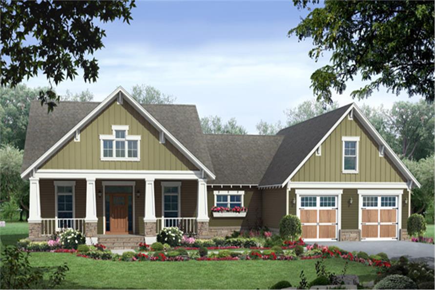  Craftsman  Ranch House  Plan  with Daylight Basement 141 