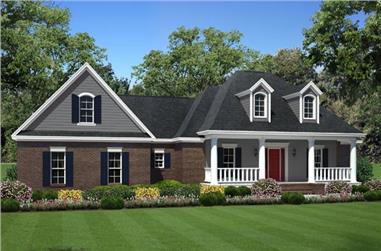 3-Bedroom, 1815 Sq Ft Country House Plan - 141-1263 - Front Exterior