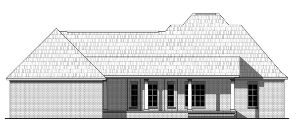 Home Plan Rear Elevation of this 3-Bedroom,1925 Sq Ft Plan -141-1269