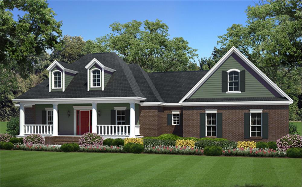 Front elevation of Country home (ThePlanCollection: House Plan #141-1269)