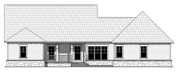 Home Plan Rear Elevation of this 4-Bedroom,2233 Sq Ft Plan -141-1277