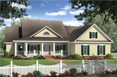 4-Bedroom, 2269 Sq Ft Country House Plan - 141-1278 - Front Exterior