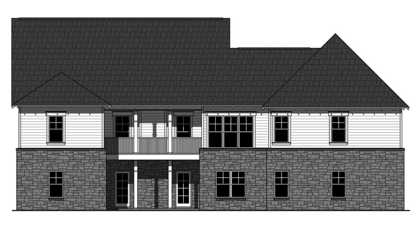 Home Plan Rear Elevation of this 4-Bedroom,2284 Sq Ft Plan -141-1279