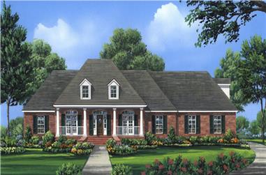 4-Bedroom, 2724 Sq Ft Country House Plan - 141-1286 - Front Exterior