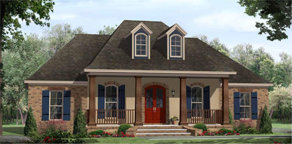 Front View of this 3-Bedroom, 1657 Sq Ft Plan - 141-1296