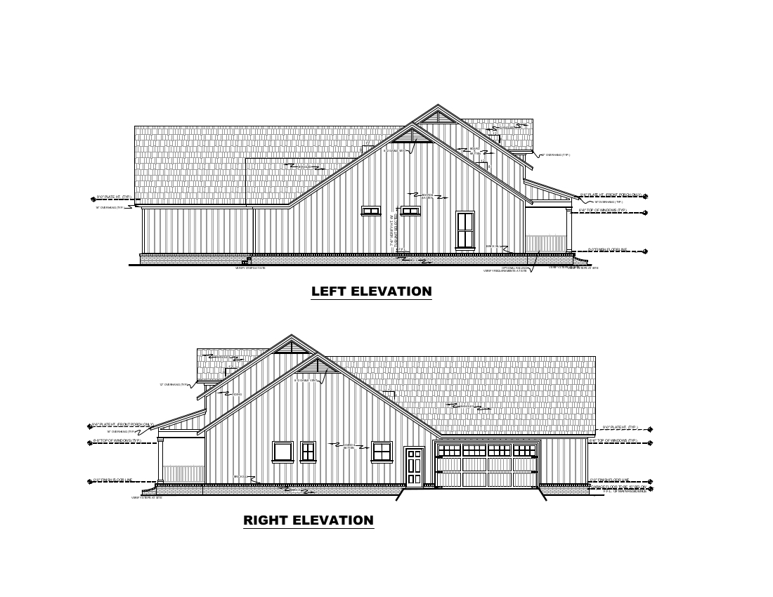 Home Plan Left Elevation of this 3-Bedroom,2107 Sq Ft Plan -141-1306