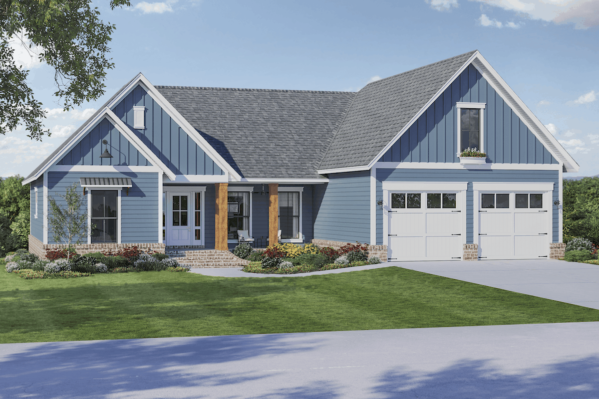 Front View of this 3-Bedroom, 2066 Sq Ft Plan - 141-1322