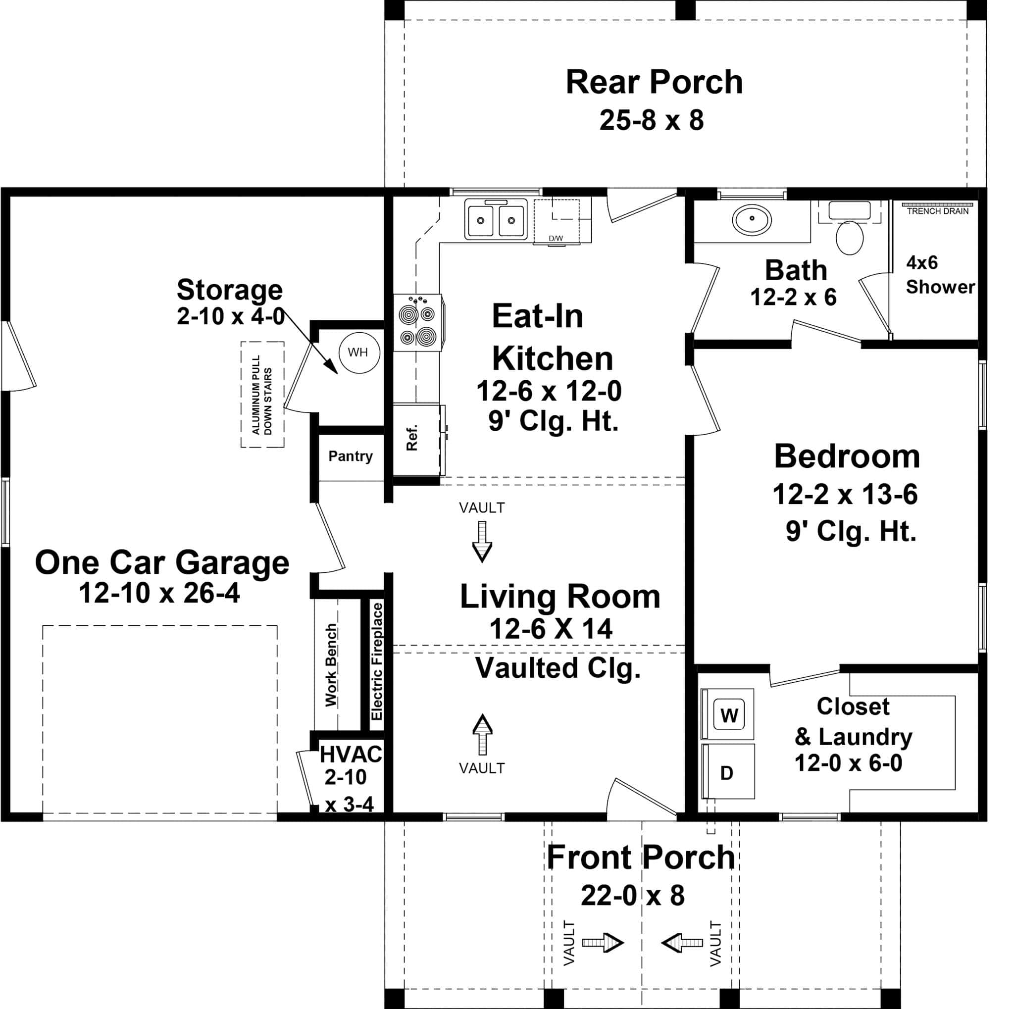 Main Level of Ranch Plan #141-1344