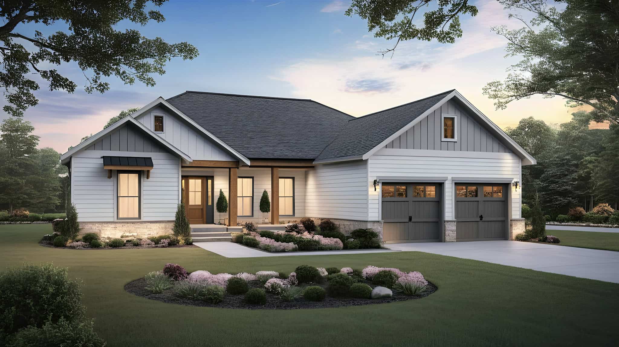 Front View of this 3-Bedroom,1600 Sq Ft Plan -141-1347
