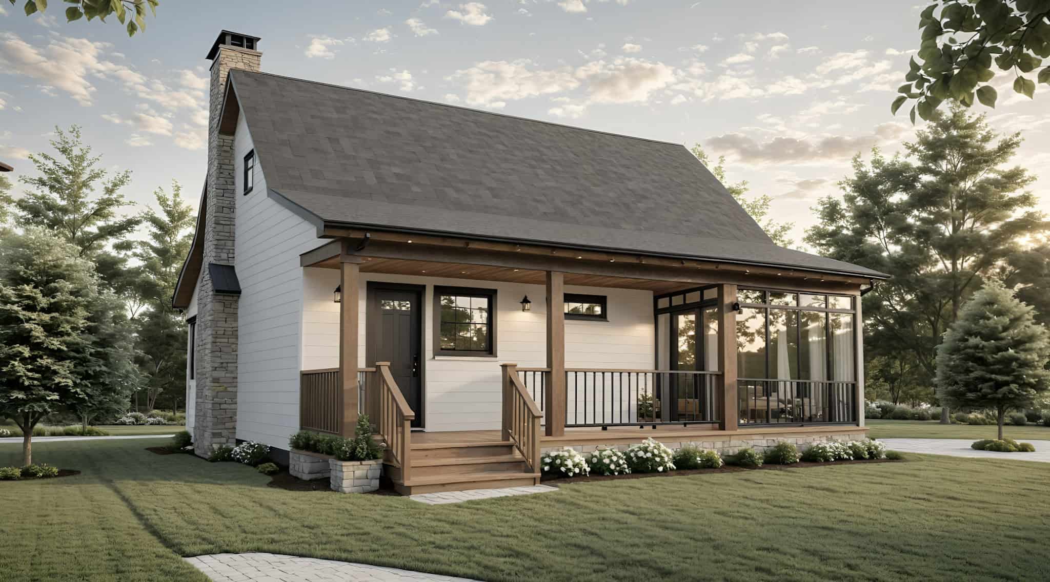 Rear View of this 1-Bedroom,600 Sq Ft Plan -141-1352