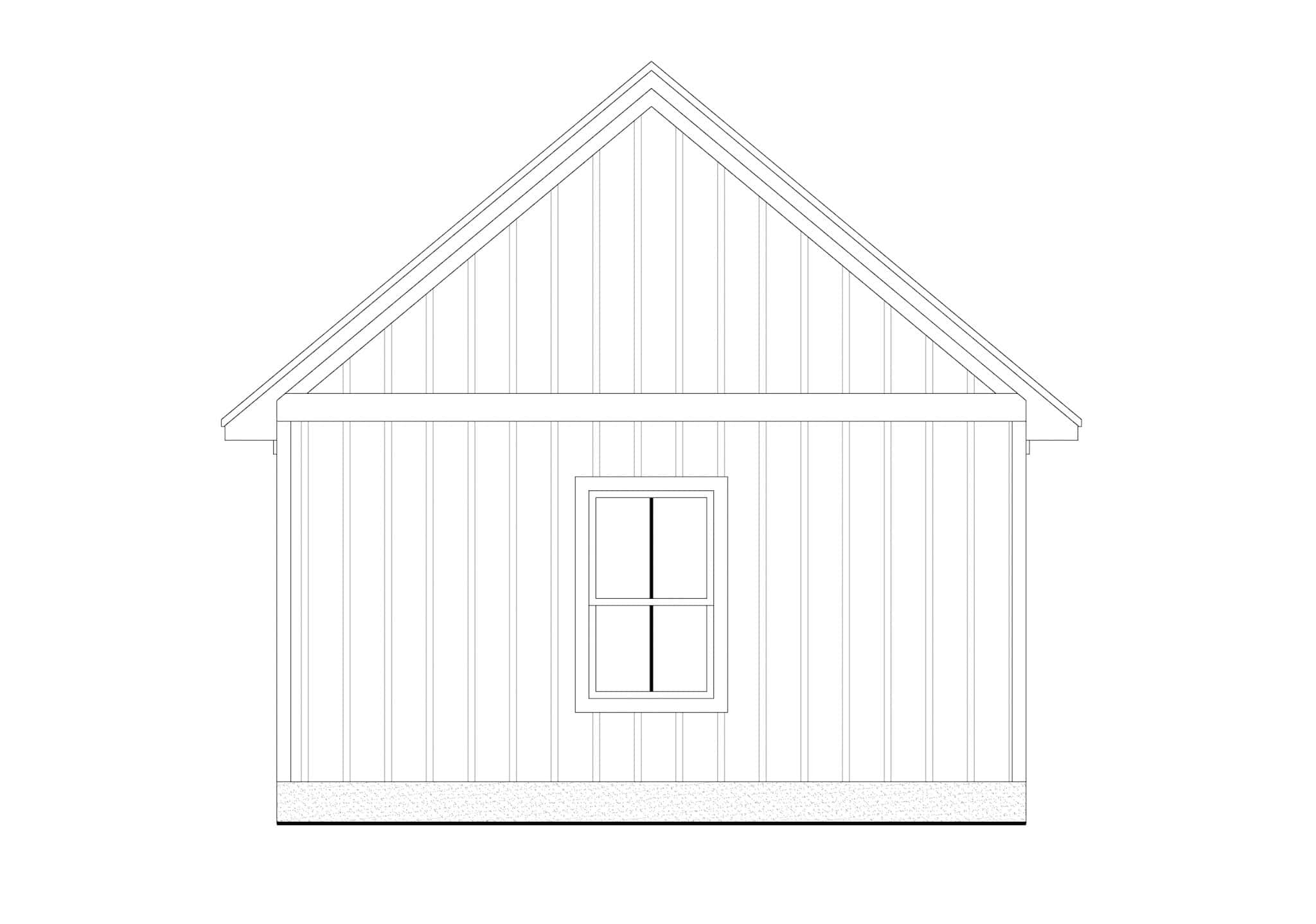 Home Plan Rear Elevation of this 1-Bedroom,612 Sq Ft Plan -141-1353