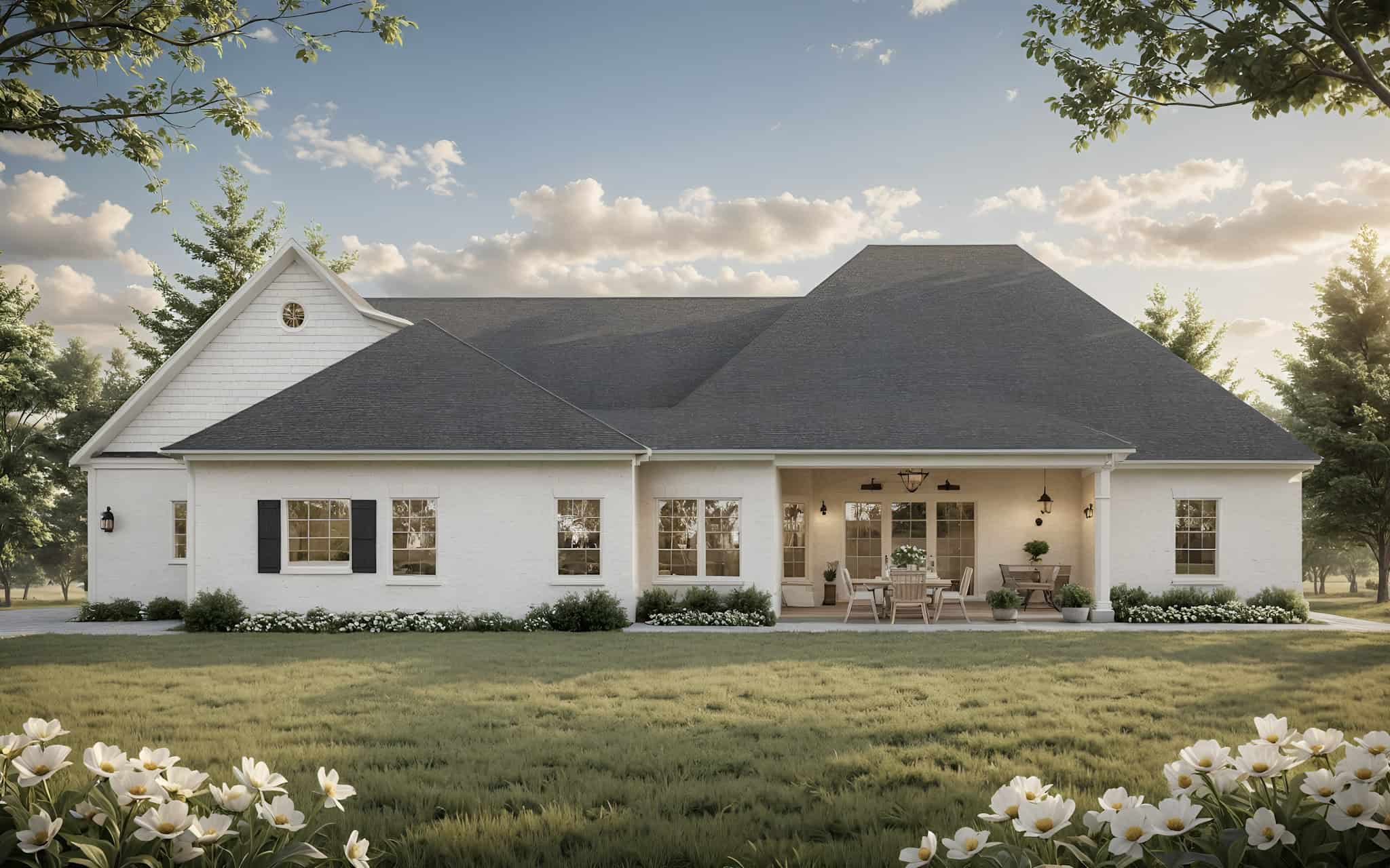 Rear View of this 3-Bedroom,1855 Sq Ft Plan -141-1363