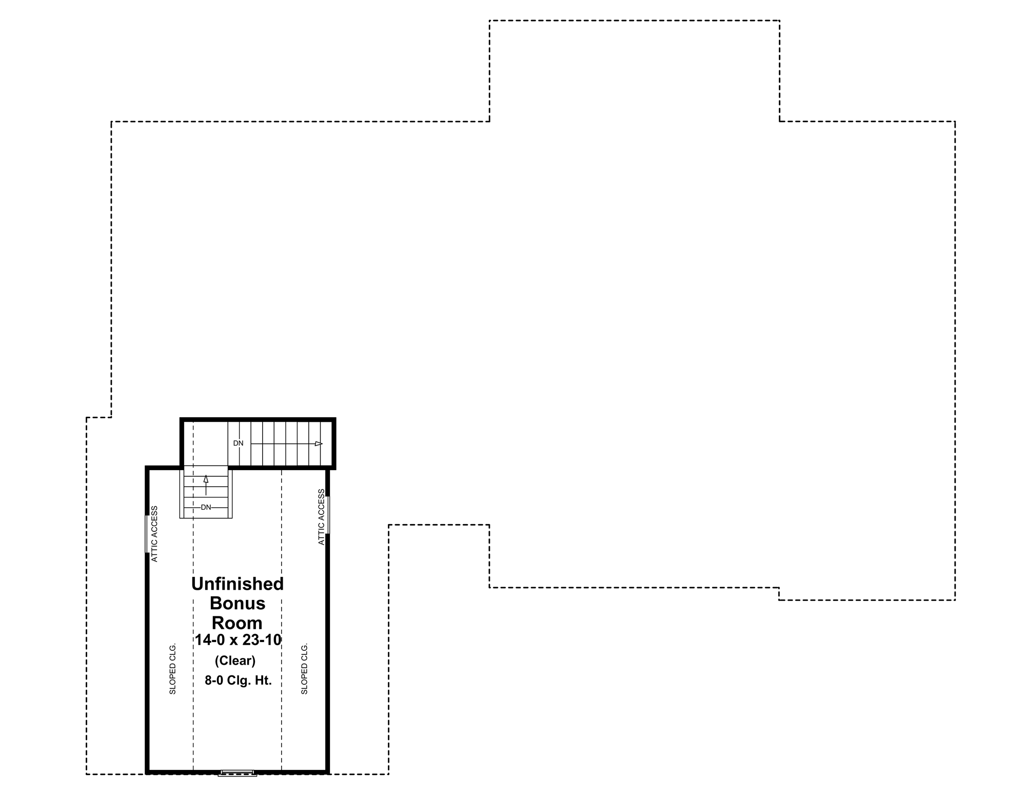 Bonus Room of Modern Farmhouse Plan #141-1370