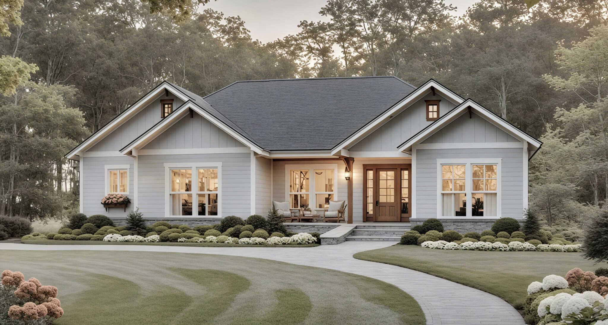 Front elevation of Country Ranch (ThePlanCollection: House Plan #141-1381)