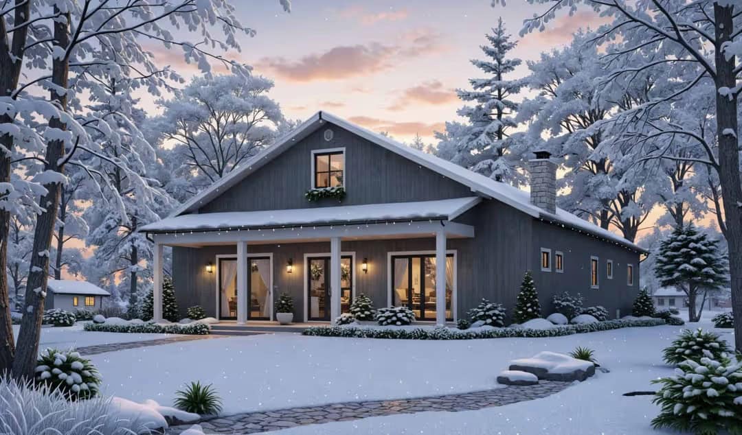 Front View of this 3-Bedroom,1800 Sq Ft Plan at Winter -141-1382
