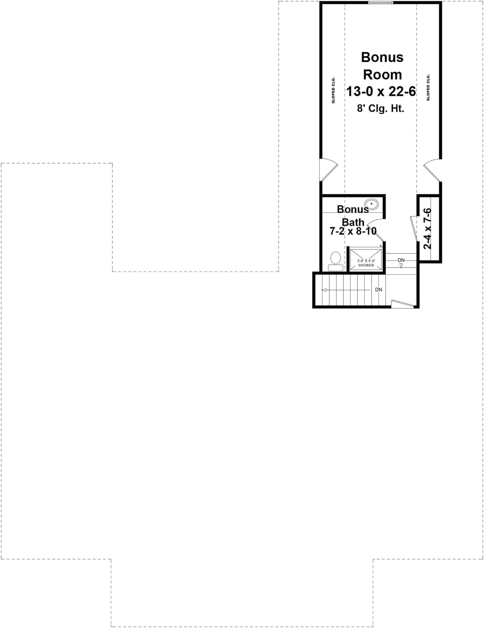 Bonus Room of Country Plan #141-1385
