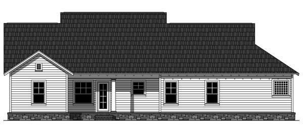 Home Plan Rear Elevation of this 3-Bedroom,1853 Sq Ft Plan -141-1397