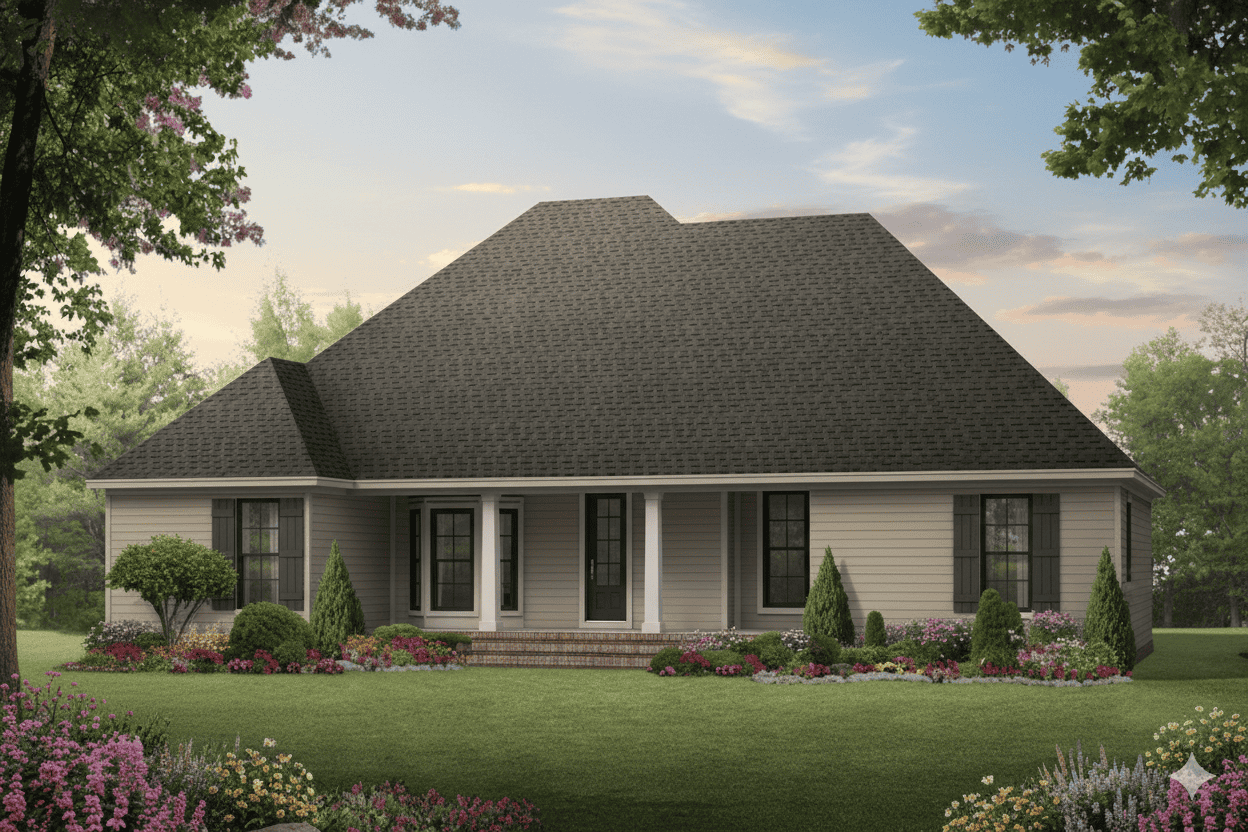 Rear View of this 3-Bedroom,1898 Sq Ft Plan -141-1398