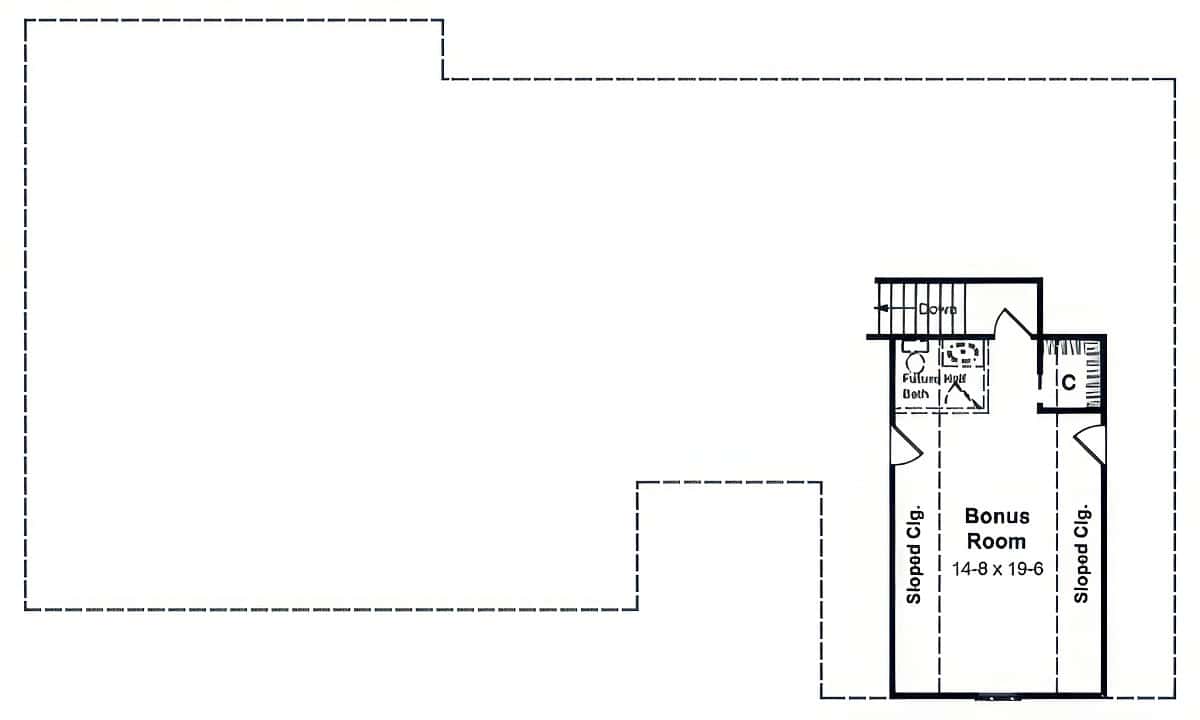 Bonus Room of Modern Farmhouse Plan #141-1422