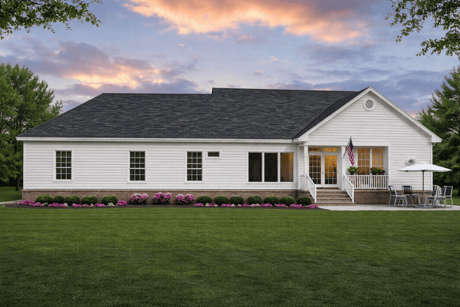 Rear View of this 3-Bedroom,1799 Sq Ft Plan -141-1422