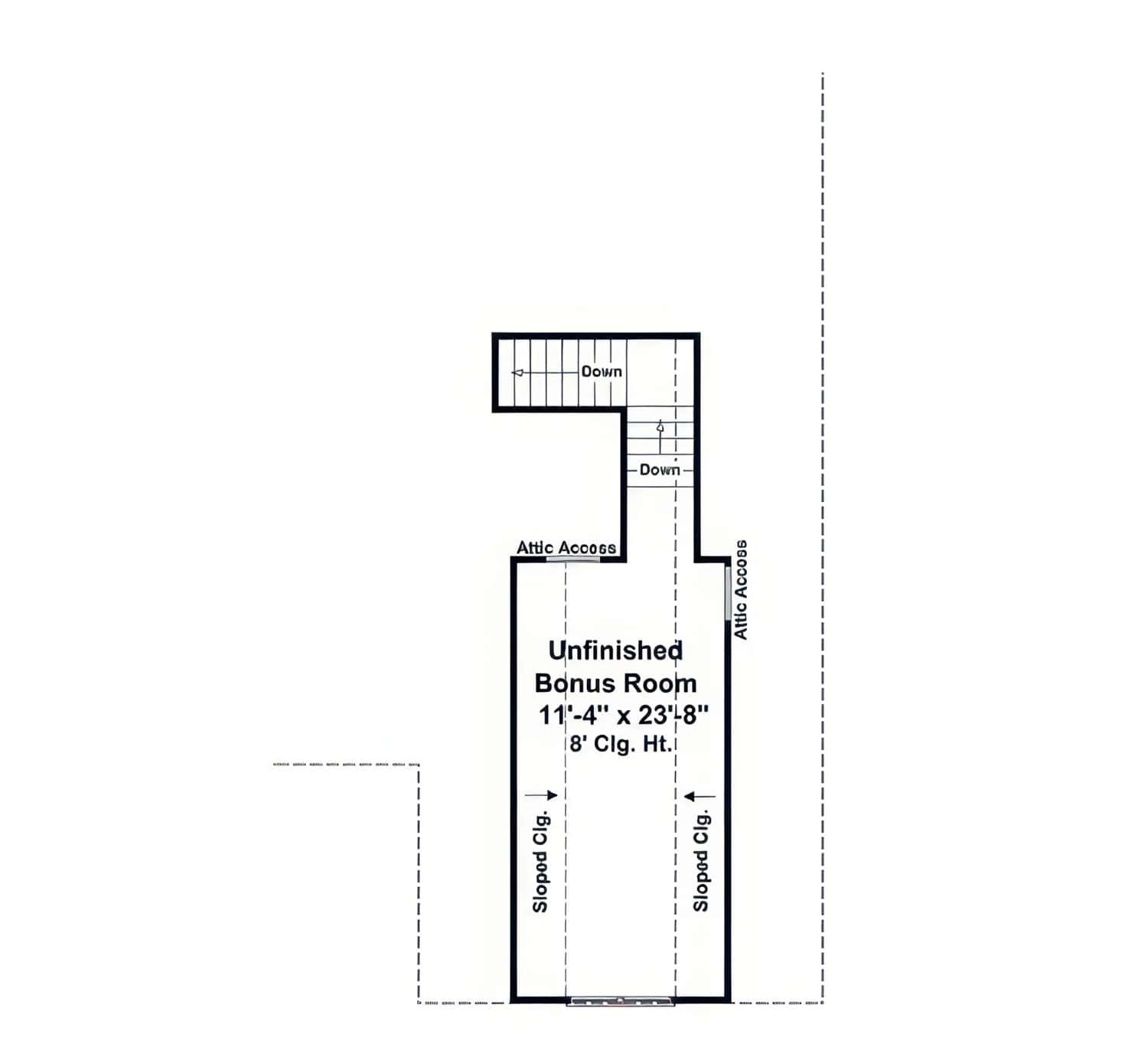 Bonus Room of Craftsman Plan #141-1426