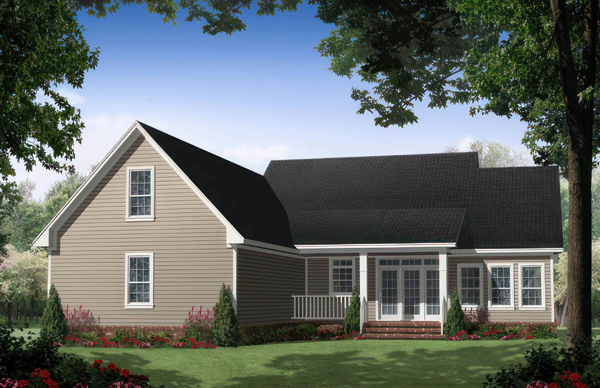 Rear View of this 3-Bedroom,1903 Sq Ft Plan -141-1431