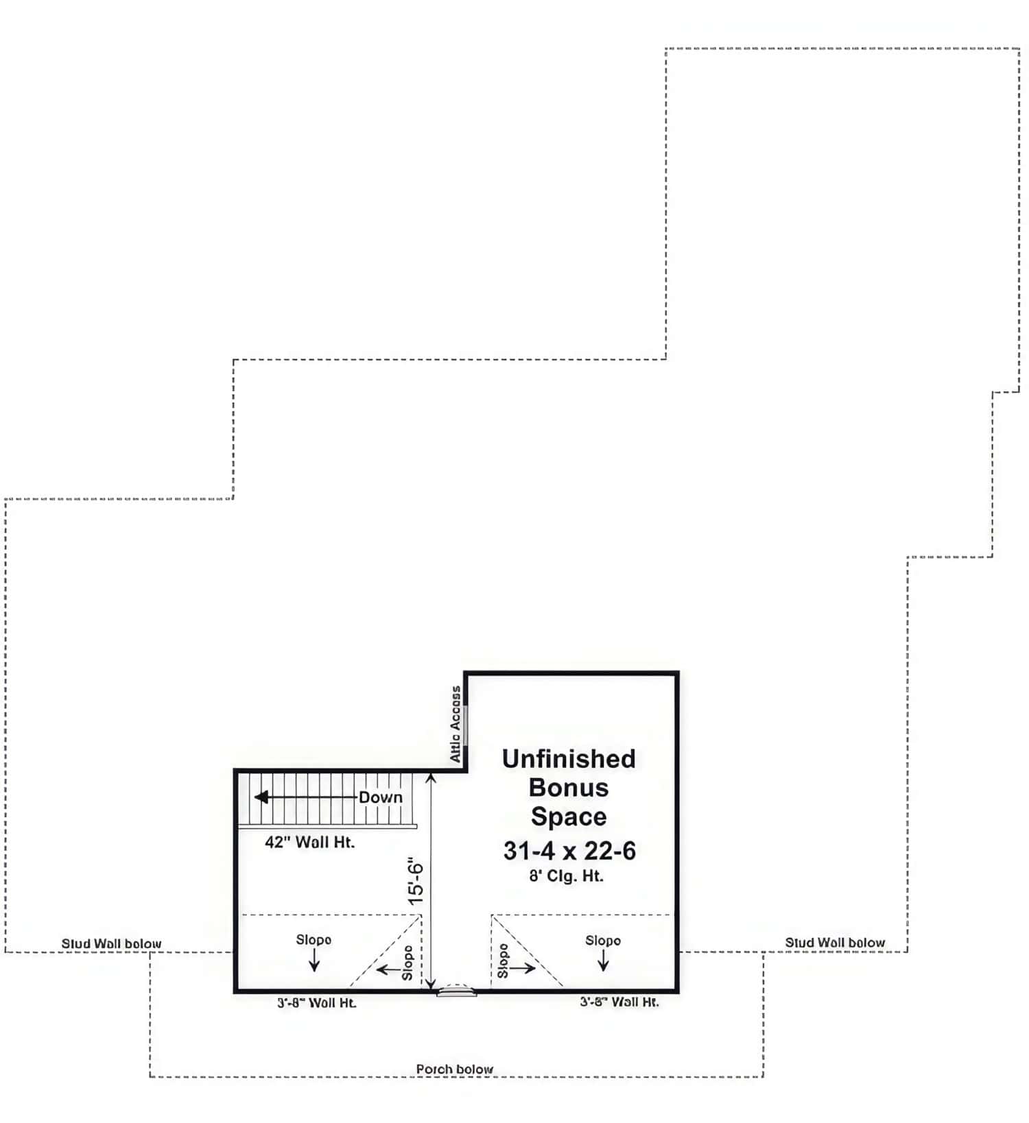 Bonus Room of Country Plan #141-1439