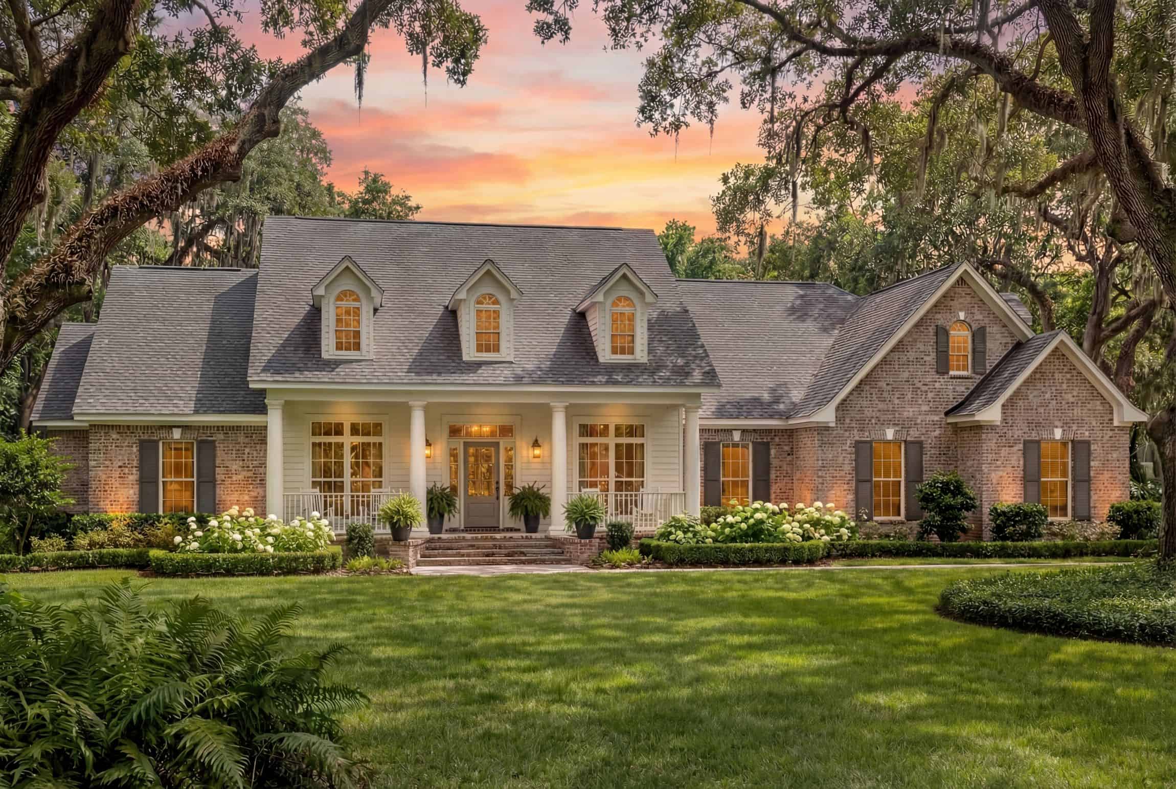 Home at Night of this 4-Bedroom,2500 Sq Ft Plan -142-1005