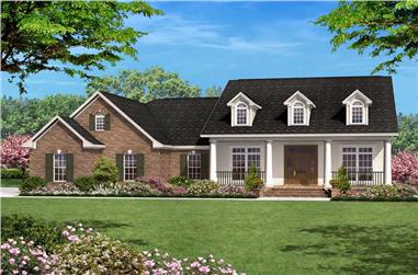 3-Bedroom, 1700 Sq Ft Country House Plan - 142-1016 - Front Exterior