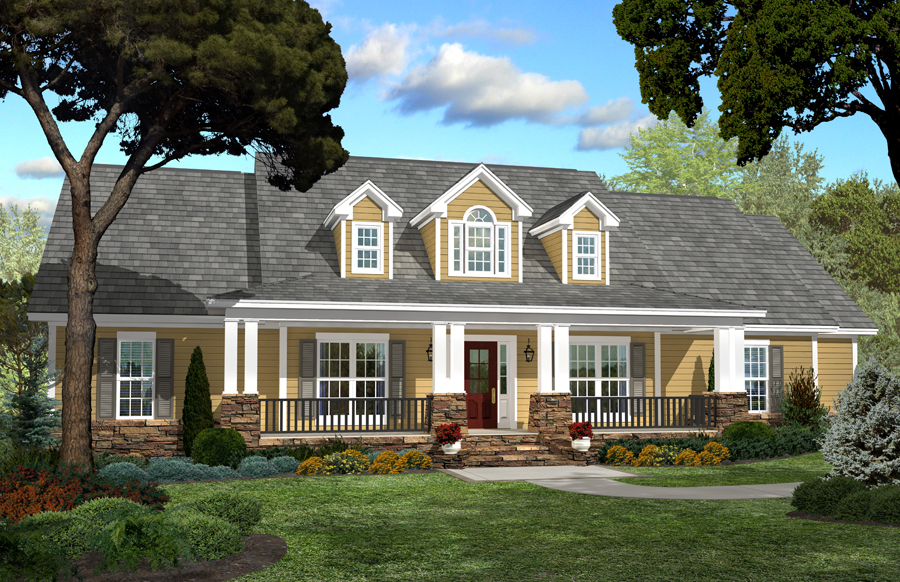 Country,Craftsman,Small 4-bedroom House Plan - Home Plan 142-1040