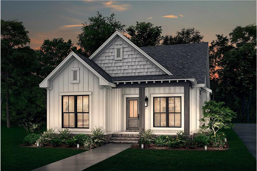 Craftsman House Plan With Front Porch, 1500 Sq Ft Craftsman House Plans