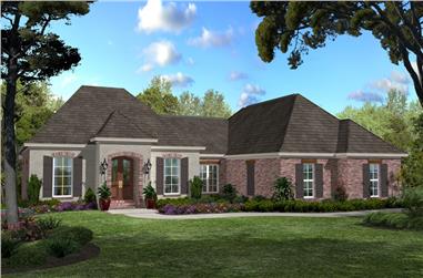 3-Bedroom, 1750 Sq Ft Country Home Plan - 142-1044 - Main Exterior