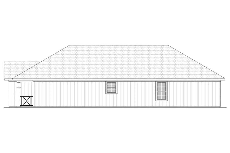 Home Plan Right Elevation of this 3-Bedroom,1250 Sq Ft Plan -142-1053