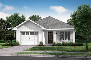 3-Bedroom, 1250 Sq Ft Traditional House Plan - 142-1053 - Front Exterior