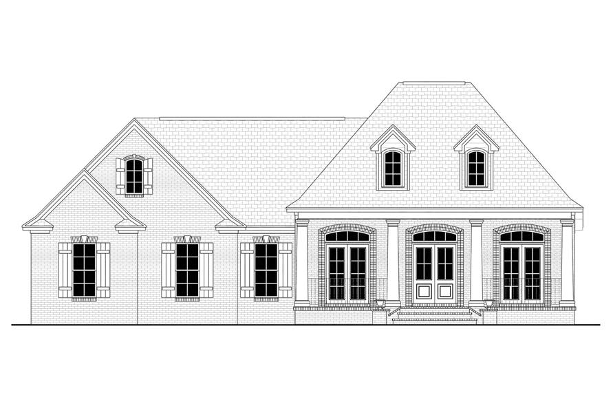 142-1058: Home Plan Front Elevation
