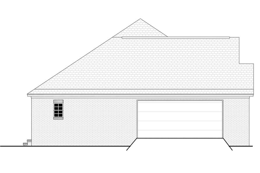 Home Plan Left Elevation of this 3-Bedroom,1500 Sq Ft Plan -142-1058