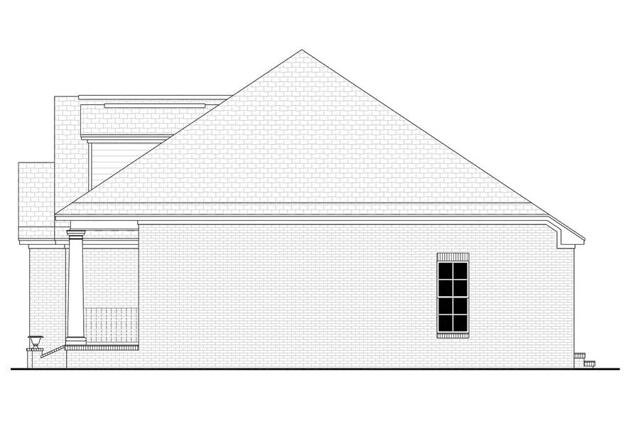 Home Plan Right Elevation of this 3-Bedroom,1500 Sq Ft Plan -142-1058