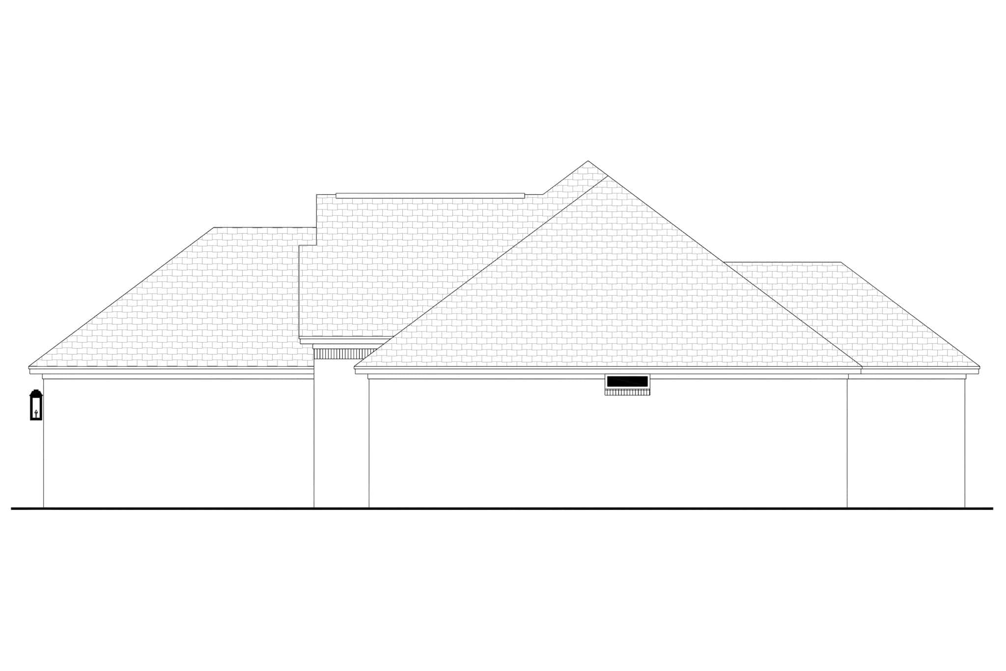 Home Plan Right Elevation of this 4-Bedroom,1875 Sq Ft Plan -142-1087