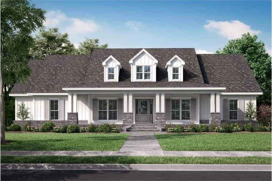 142-1131: Home Plan Rendering-Front View
