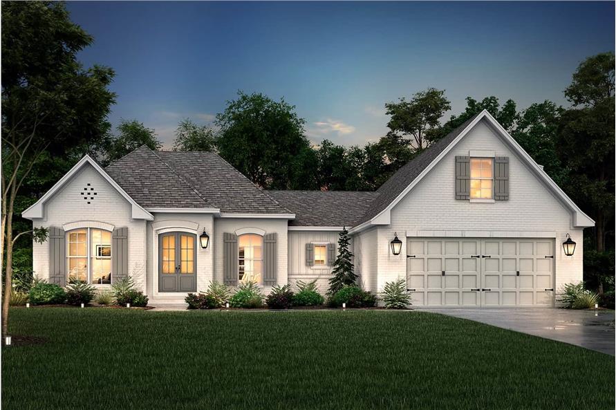 Home at Night of this 3-Bedroom, 1884 Sq Ft Plan - 142-1145