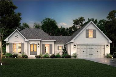 3-Bedroom, 1884 Sq Ft Country Home Plan - 142-1145 - Main Exterior