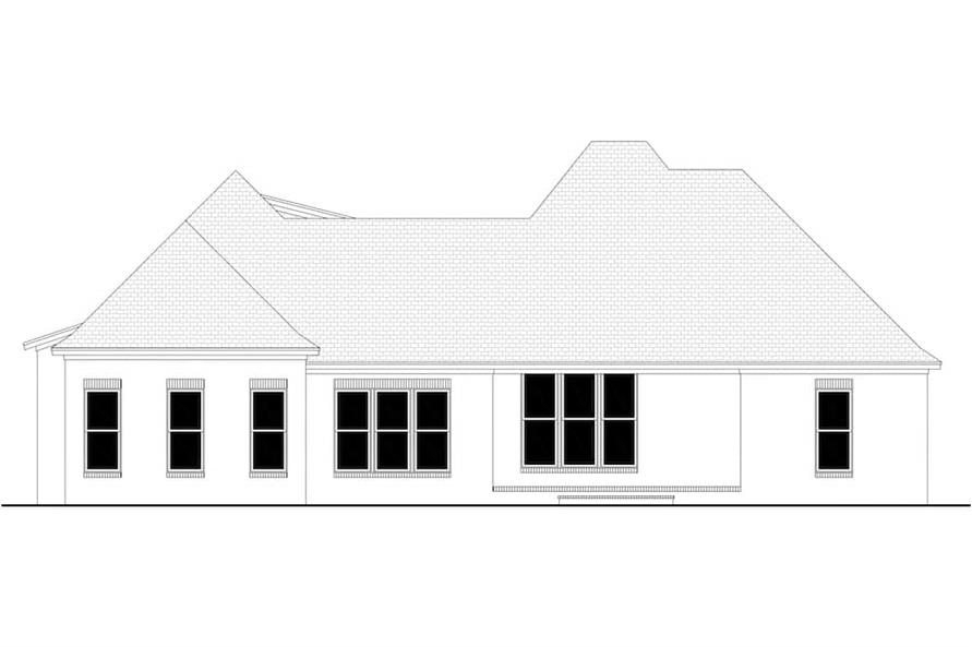 Home Plan Rear Elevation of this 3-Bedroom,2405 Sq Ft Plan -142-1150