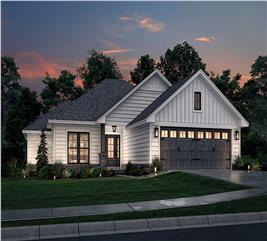 Craftsman Ranch Plan with Curb Appeal 3 Bedrm, 1381 Sq Ft - #142-1153