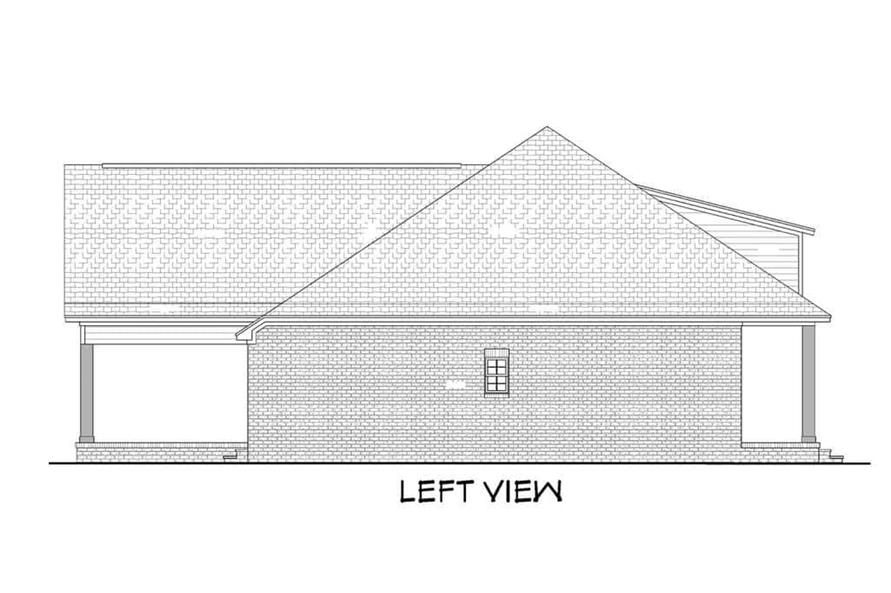 Home Plan Left Elevation of this 3-Bedroom,1900 Sq Ft Plan -142-1163