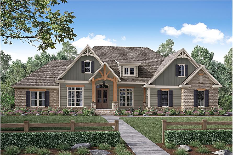 4-Bedroom, 2641 Sq Ft Country Home Plan - 142-1170 - Main Exterior